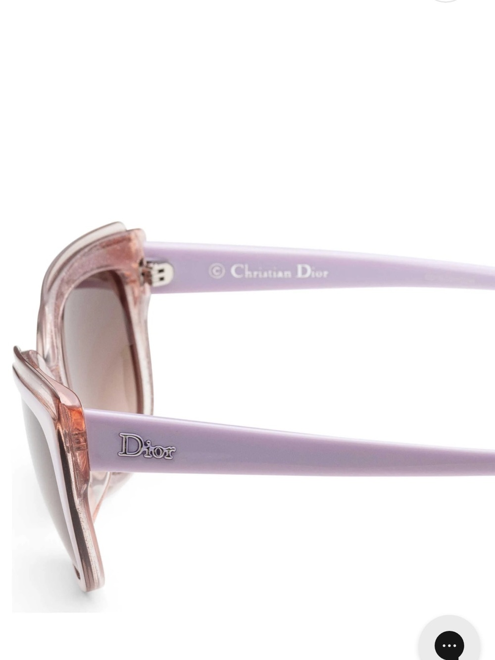 Dior light pinkish Temples with Transparent Frame Sunglasses AUTHENTIC